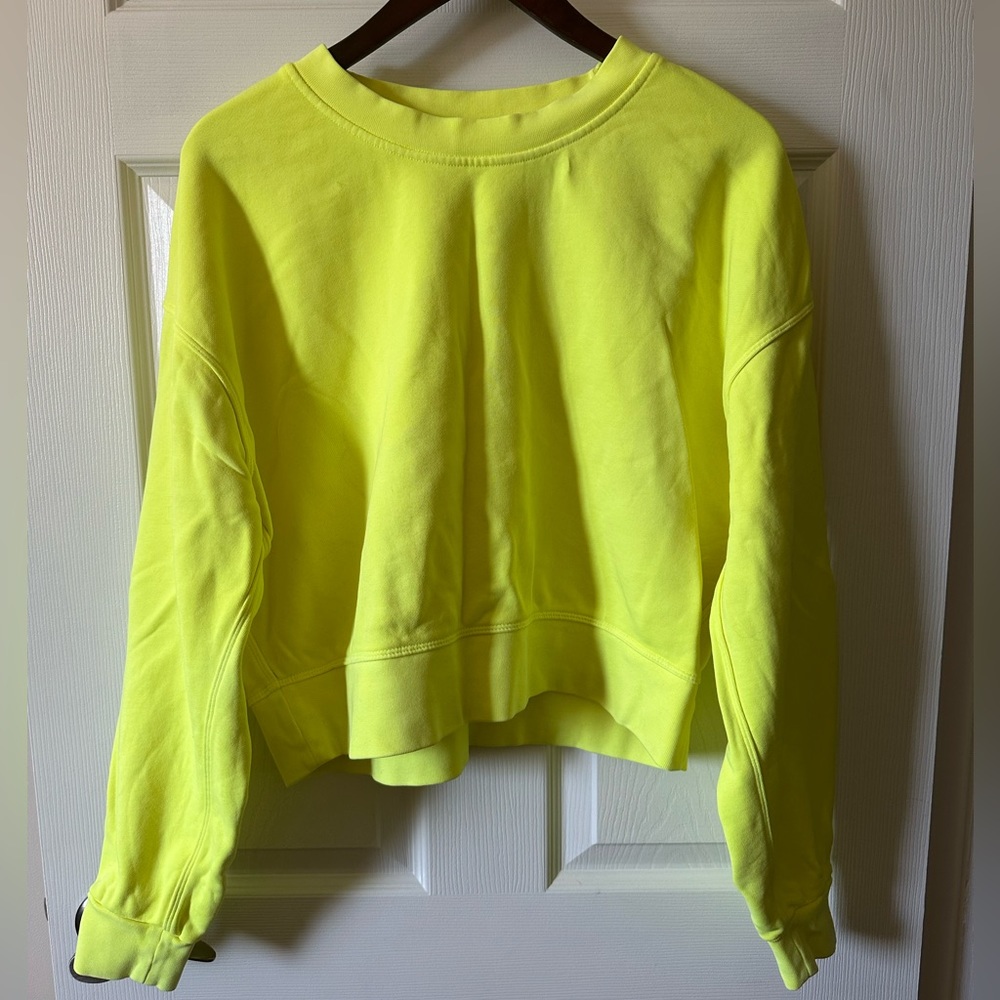 Lululemon Oversized Cropped Crew Neck Sweater